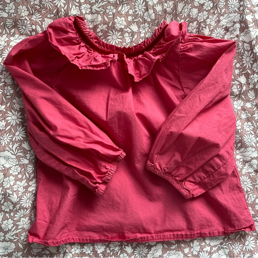 Crewcuts Vibrant Pink Ruffle Top